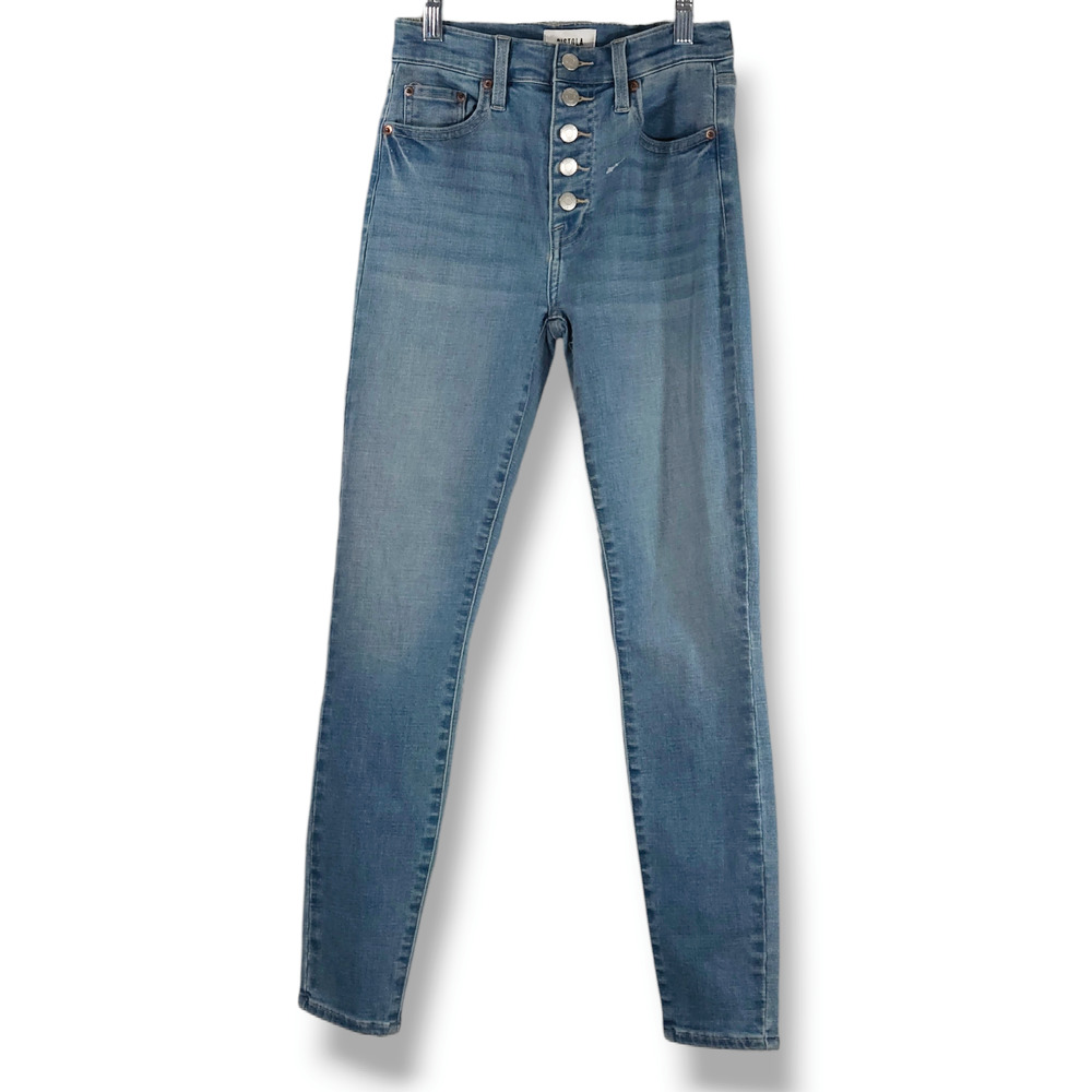 NWOT Pistola Aline High-Rise Button Fly Denim Skinny Ankle Jeans‎ Sz. 26x27 Blue